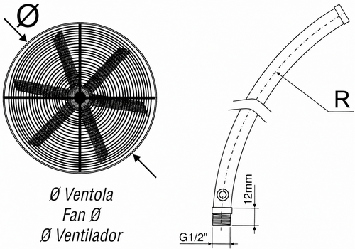 ASTE INOX IRRORAZIONE ATOMIZZATORE